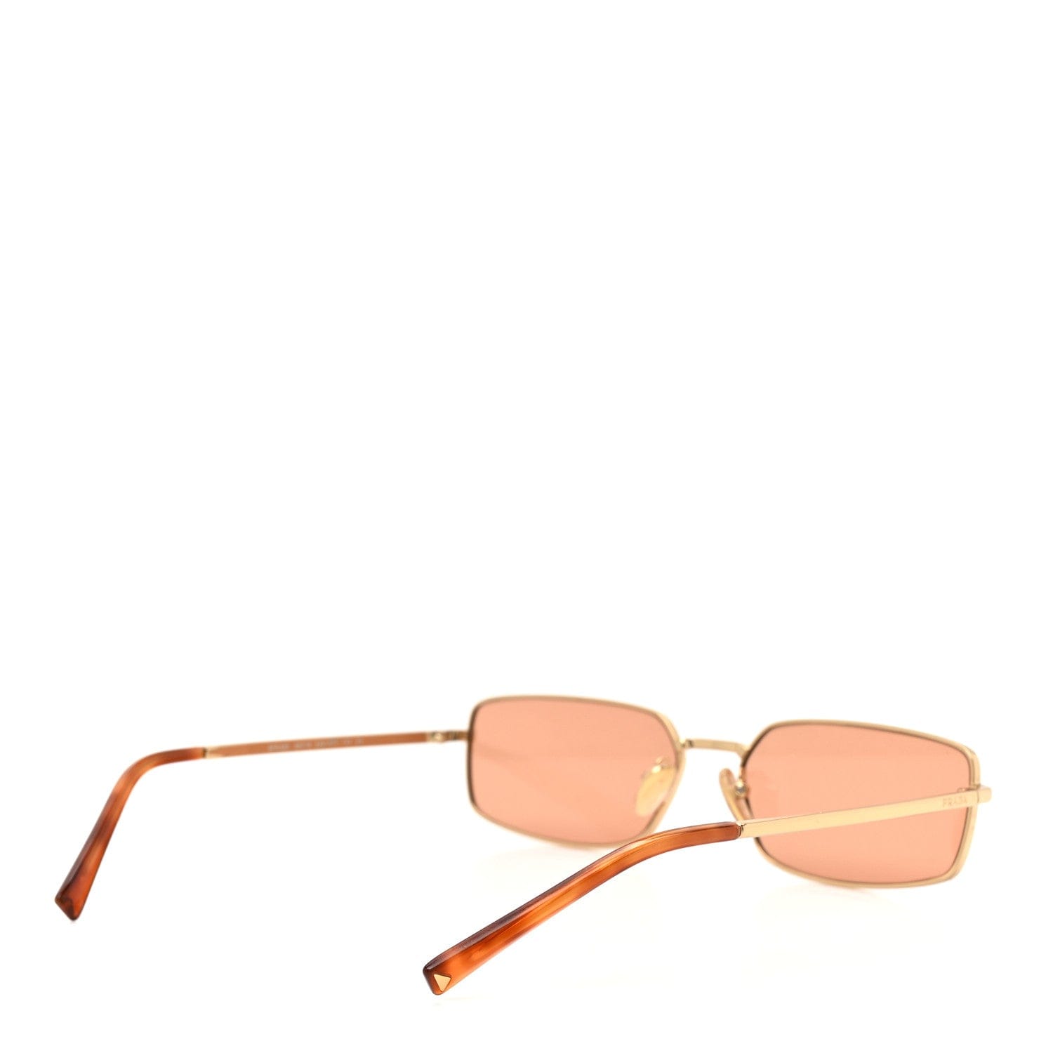 Prada Metal Rectangular Sunglasses SPR A60 Gold