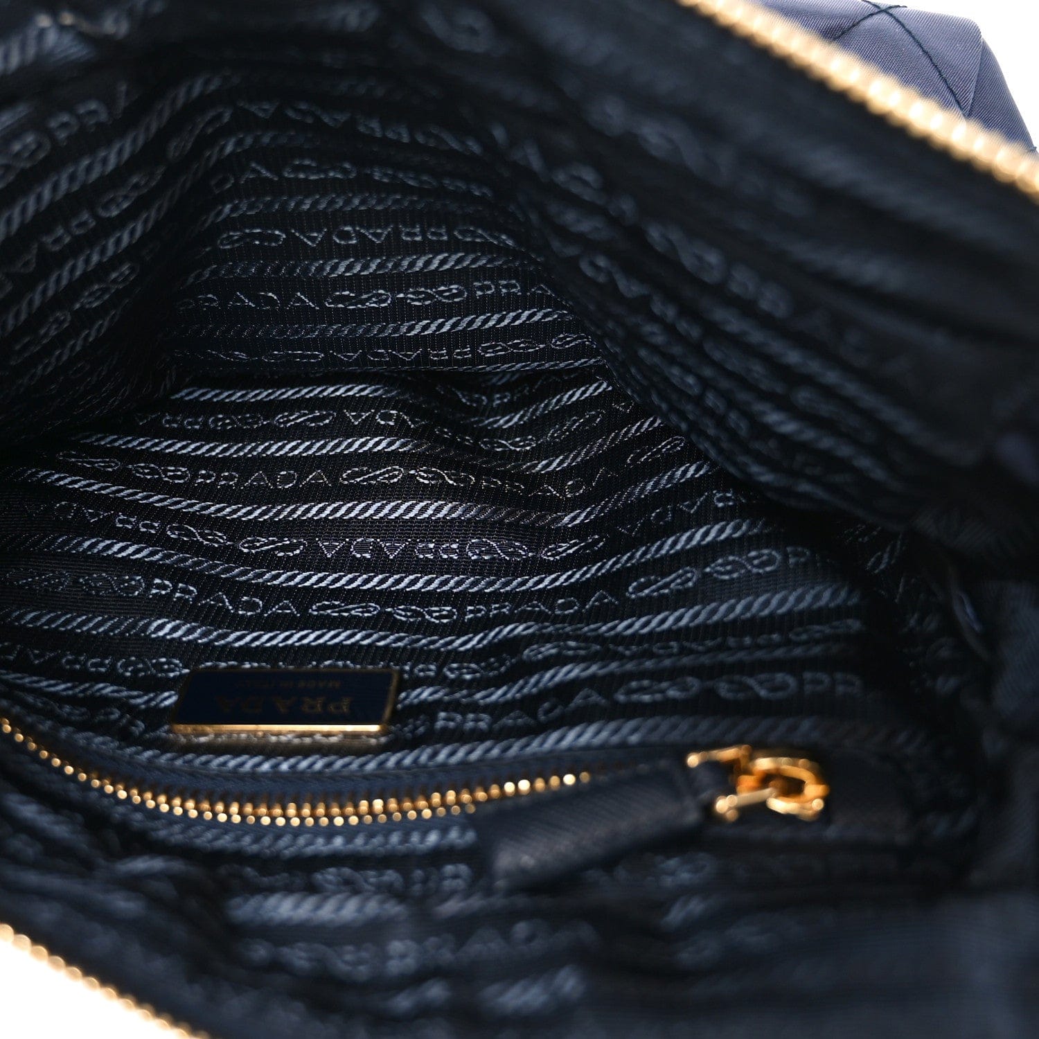 Prada Re - Nylon Saffiano Stitched Re - Edition 1995 Chaine Shoulder Bag Navy