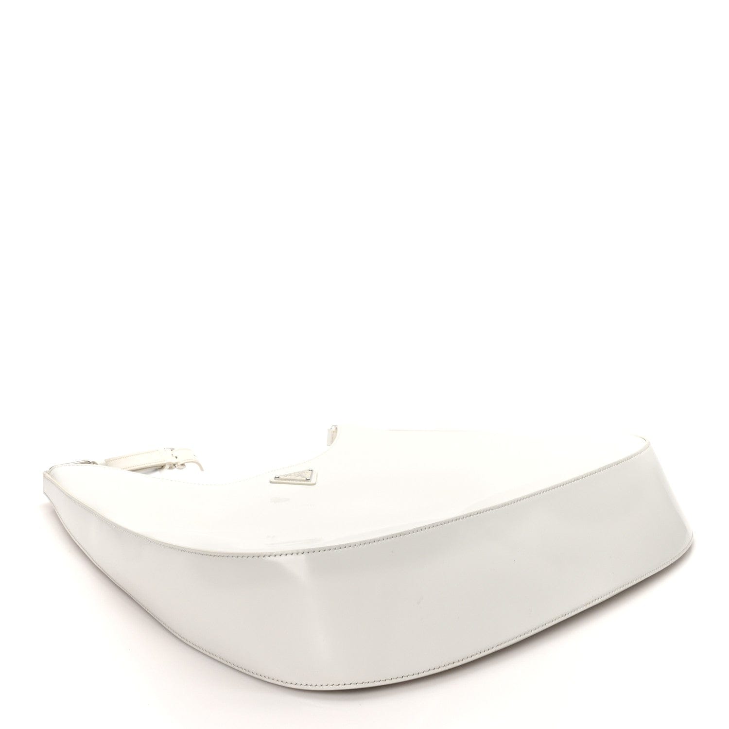 Prada Spazzolato Maxi Cleo Adjustable Strap Shoulder Bag White