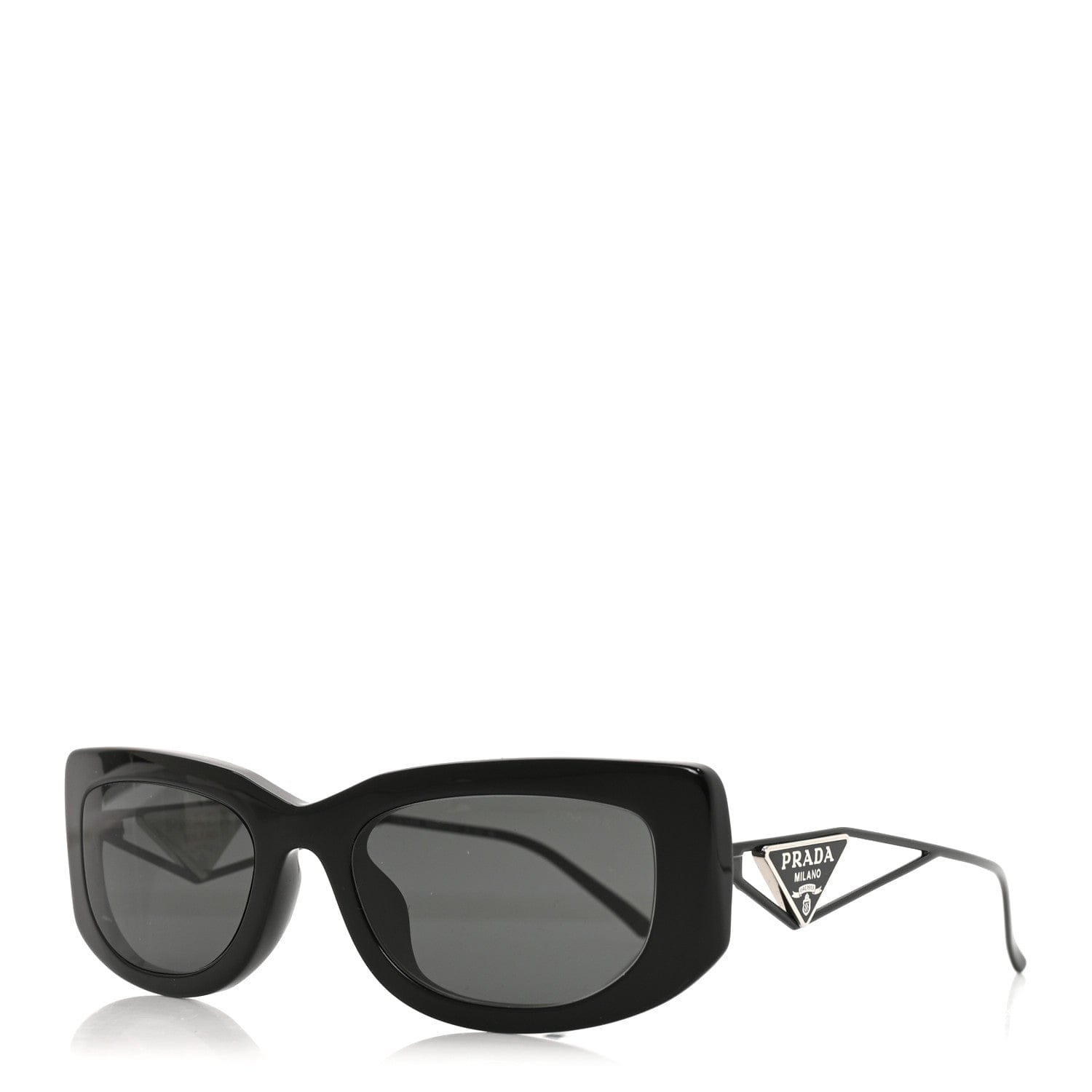 Prada Acetate Sunglasses SPR 14Y Black Slate Gray