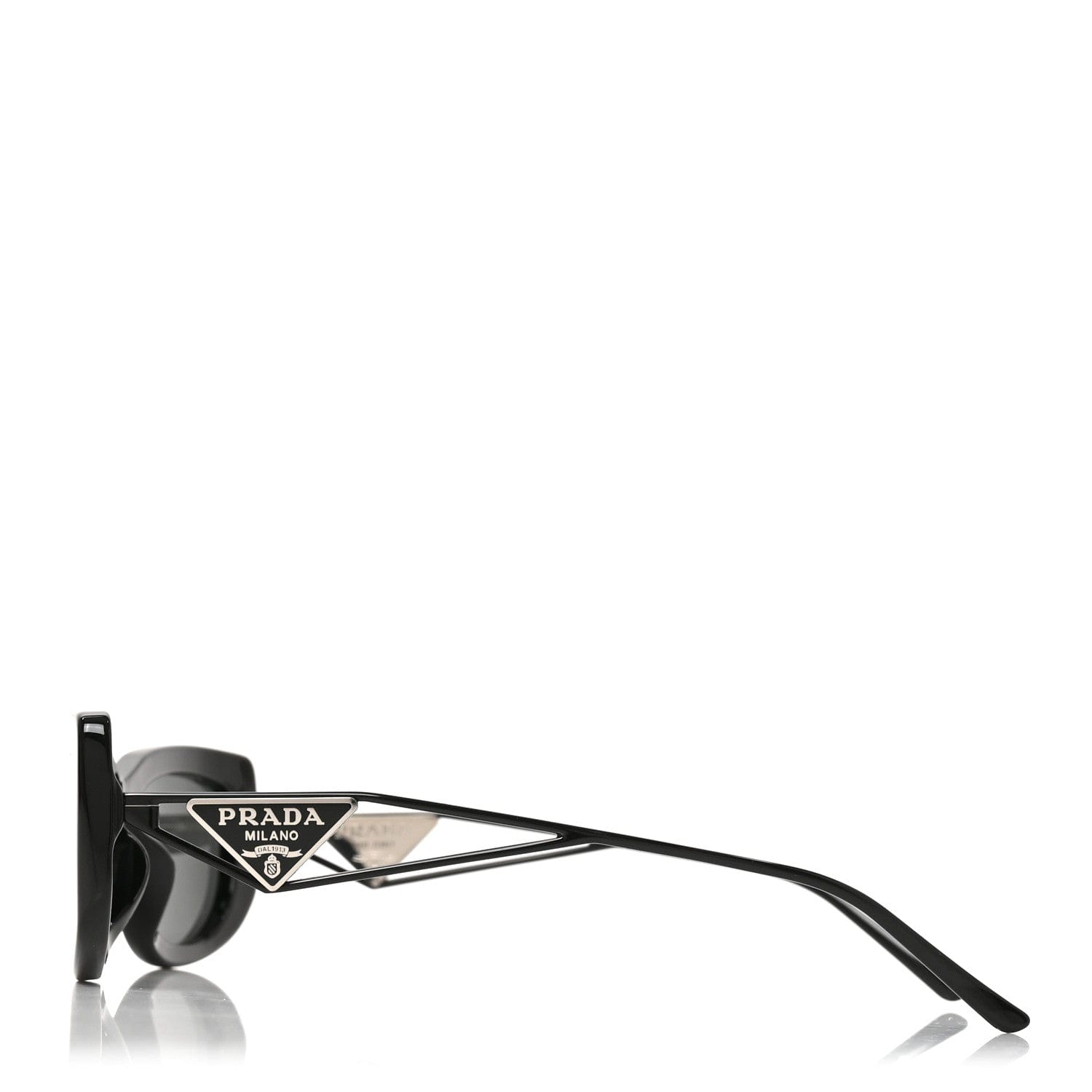 Prada Acetate Sunglasses SPR 14Y Black Slate Gray