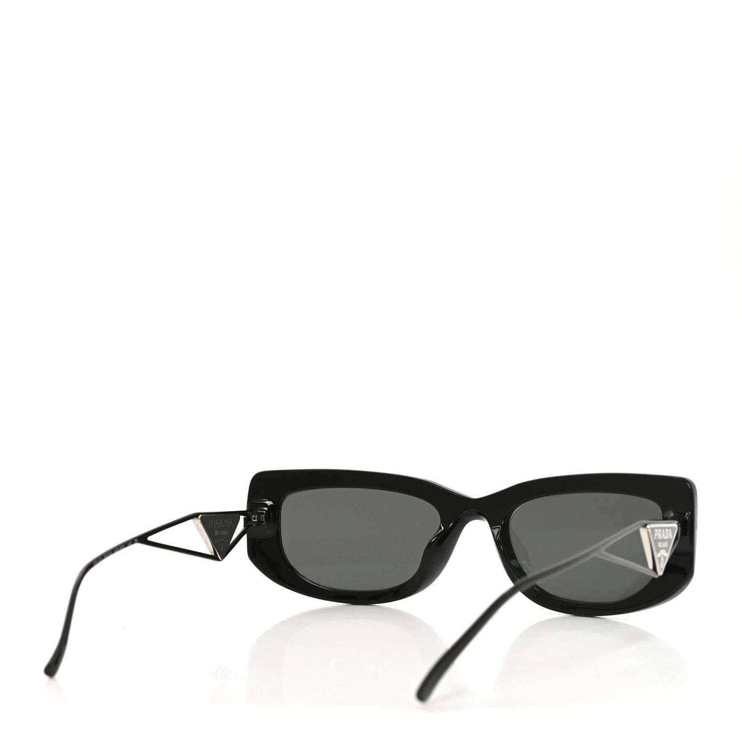 Prada Acetate Sunglasses SPR 14Y Black Slate Gray