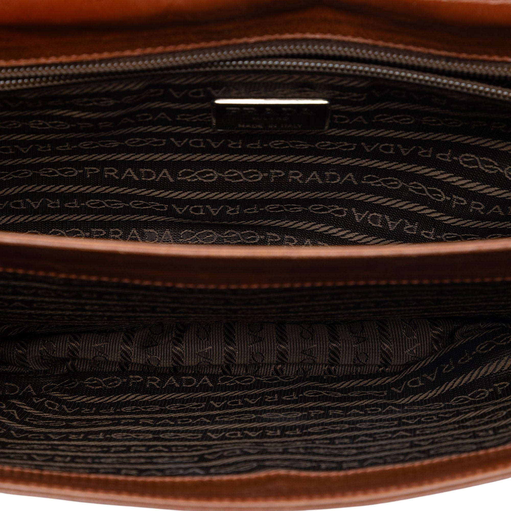 Prada Goatskin Madras Swing Chain Shoulder Bag