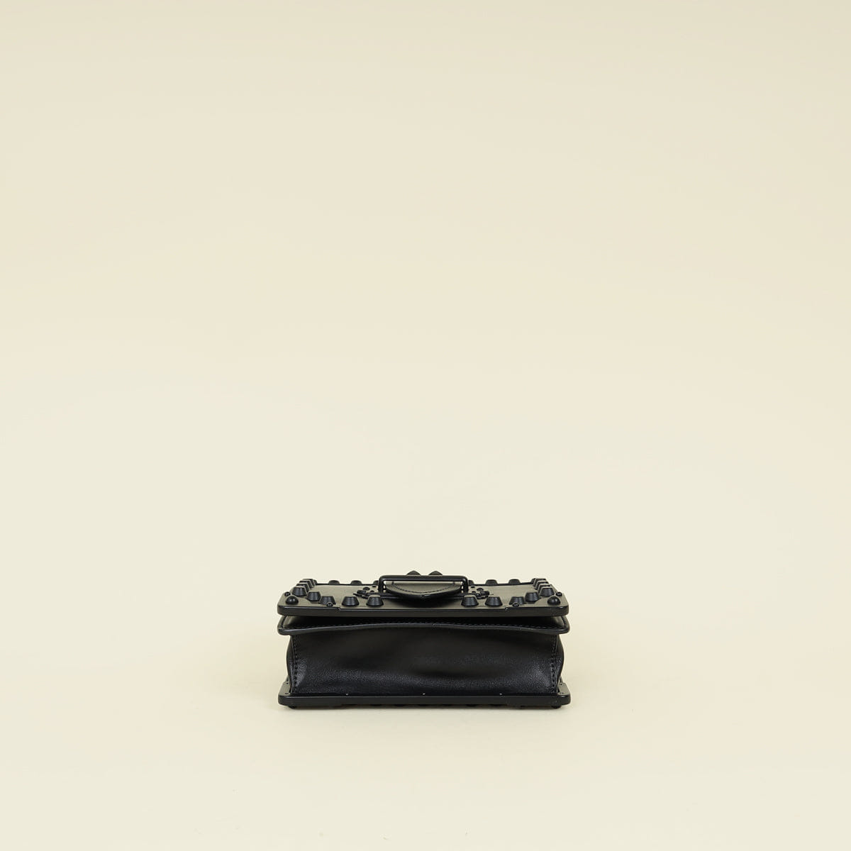 Prada Black Cahier Studded Shoulder Bag