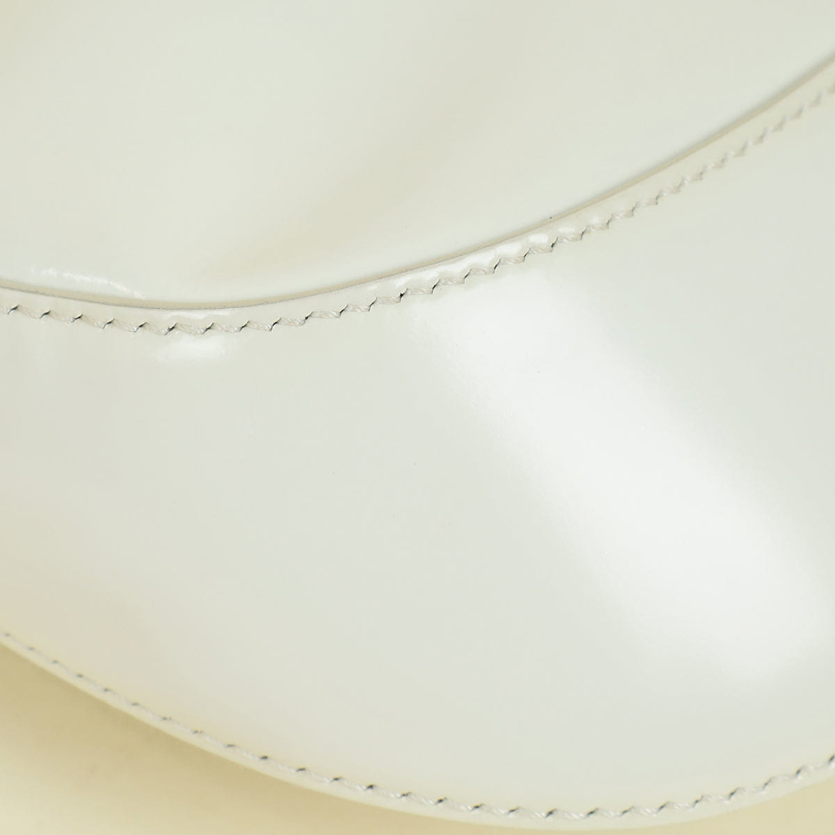 Prada White Cleo Brushed Small Shoulder Bag