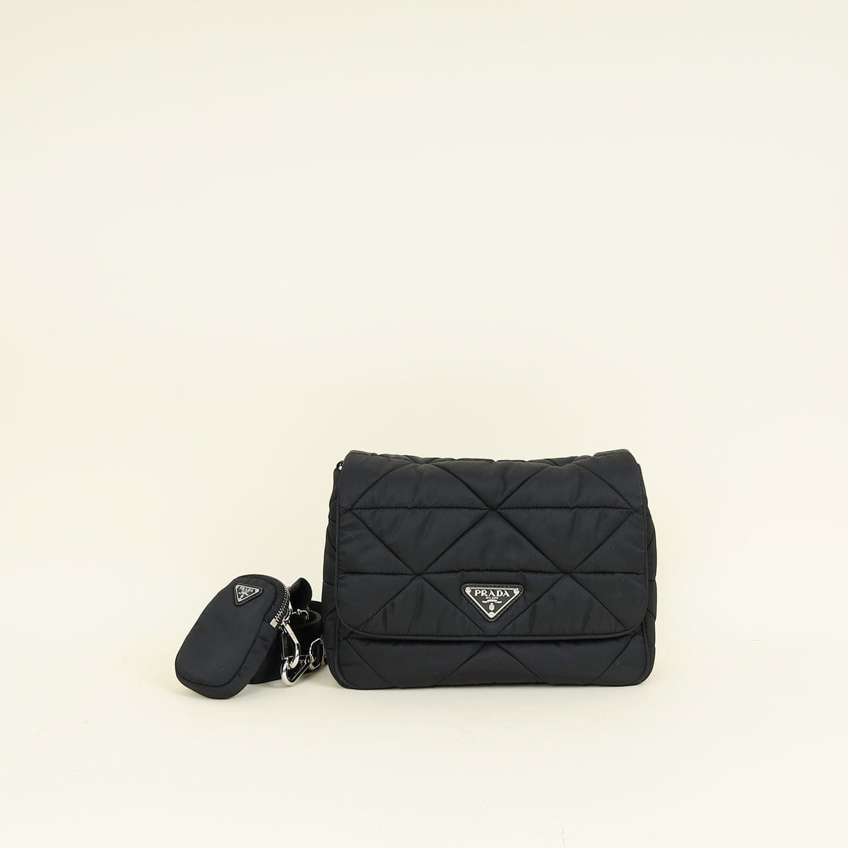 Prada Black Padded Re - Nylon Shoulder Bag