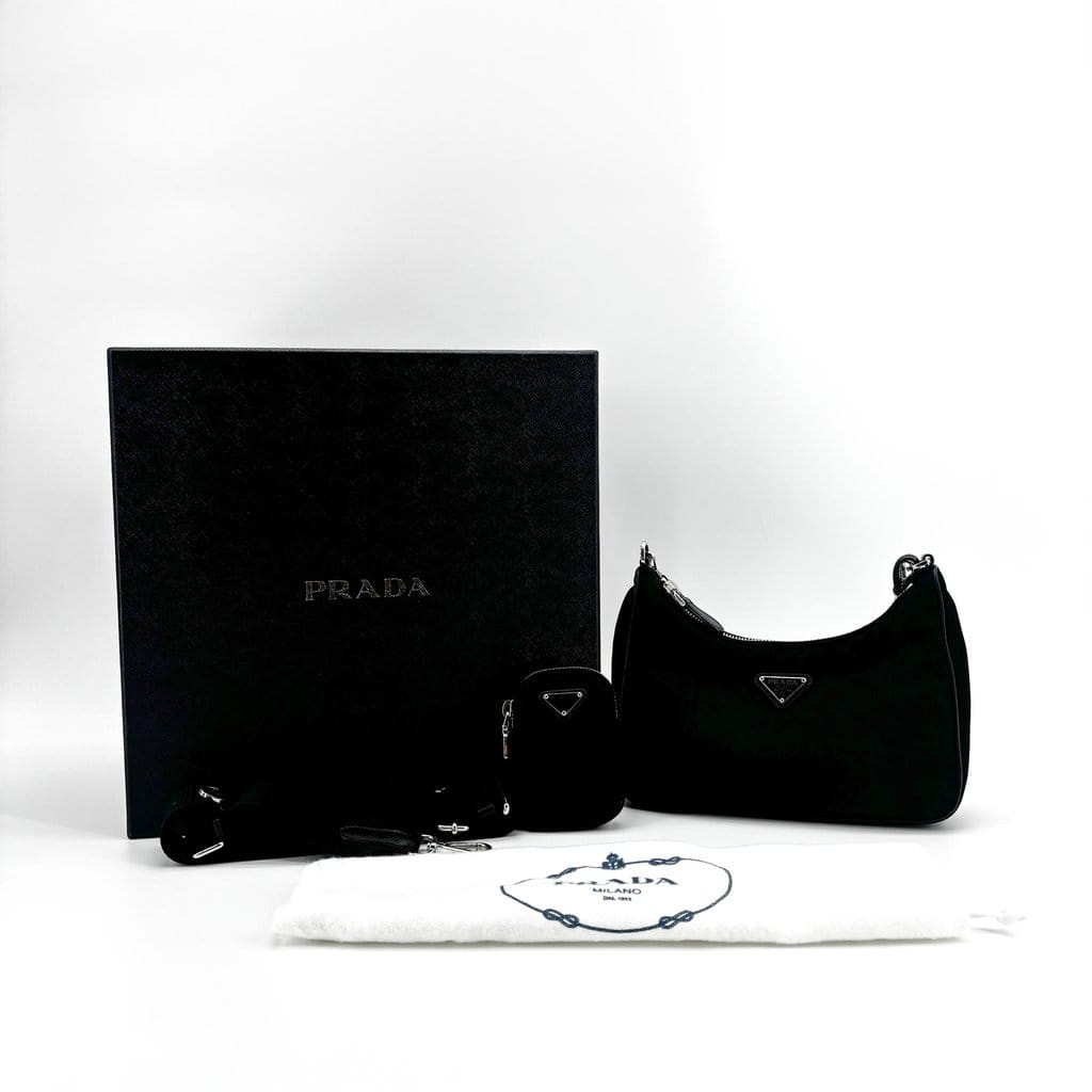 Prada Re - Edition 2005 Re - Nylon Shoulder Bag Black