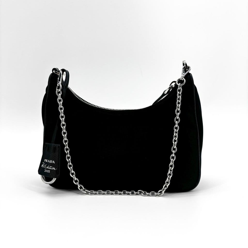 Prada Re - Edition 2005 Re - Nylon Shoulder Bag Black