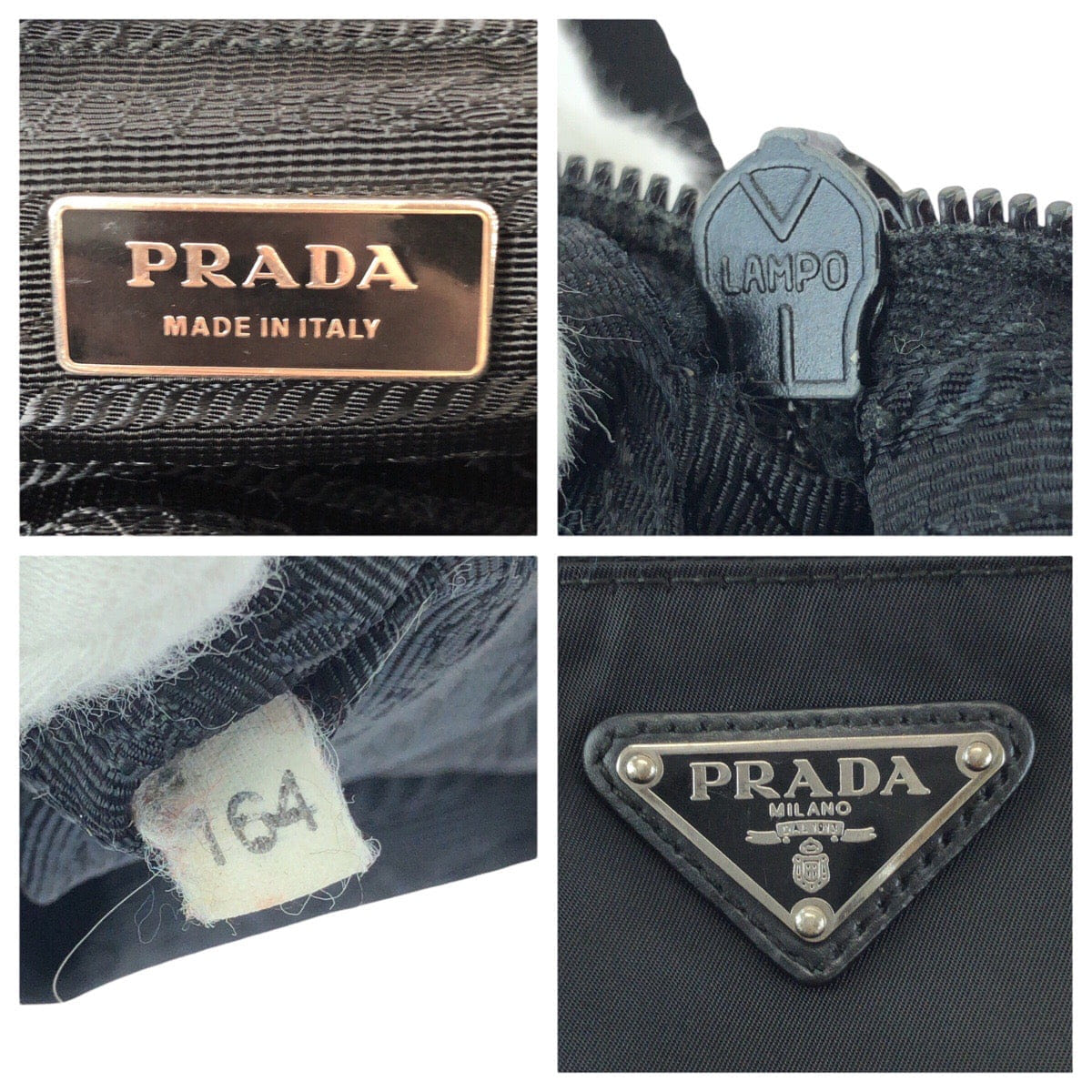 Prada Nylon Tessuto Triangle Logo Shoulder Bag