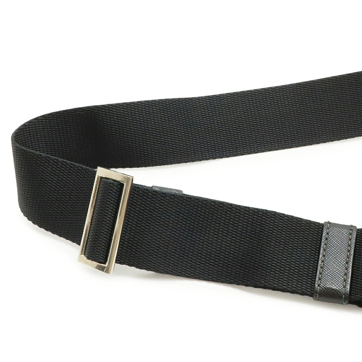 Prada Triangle Logo Nylon Leather Body Bag