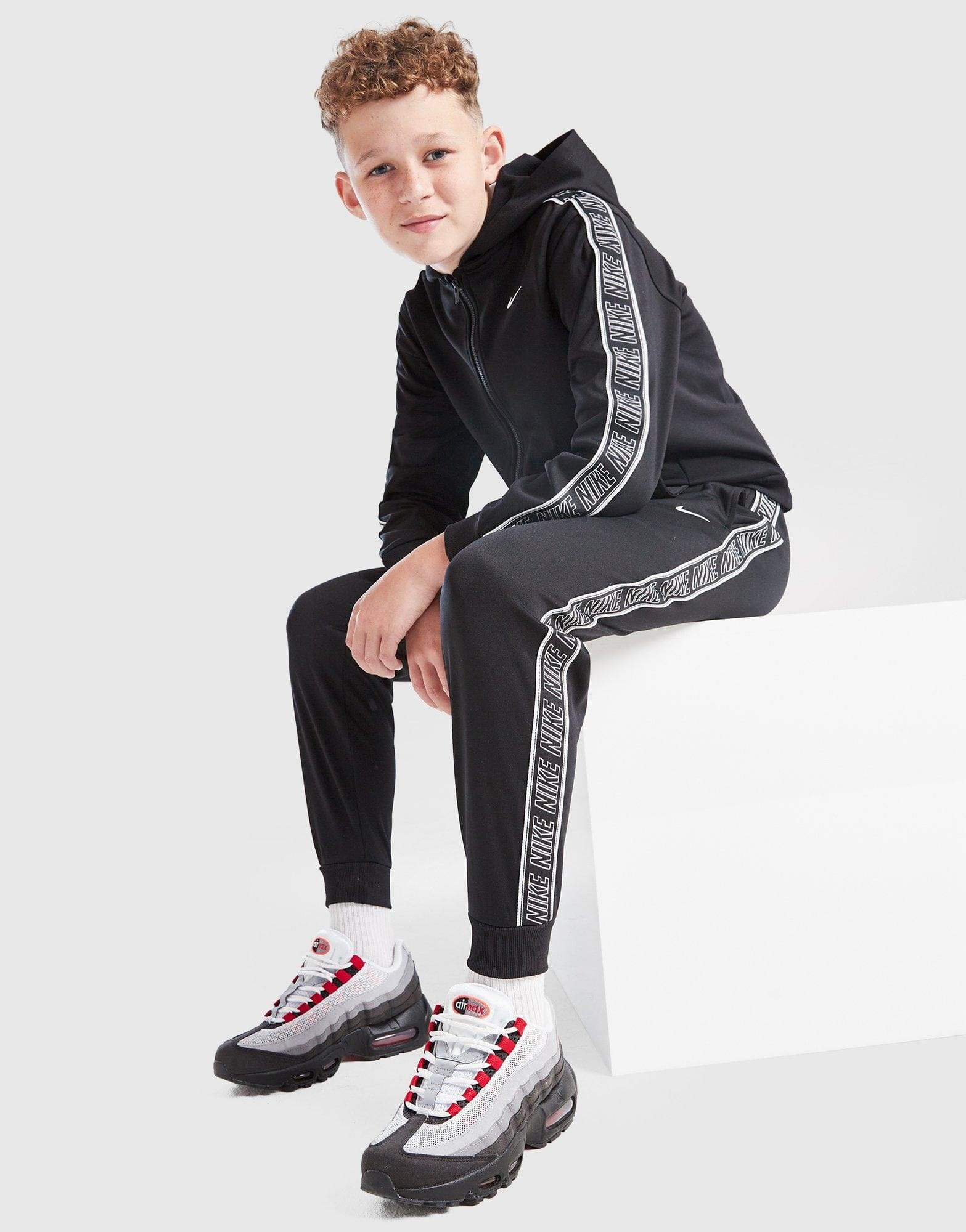 Nike Tape Poly Full Zip Hoodie Junior