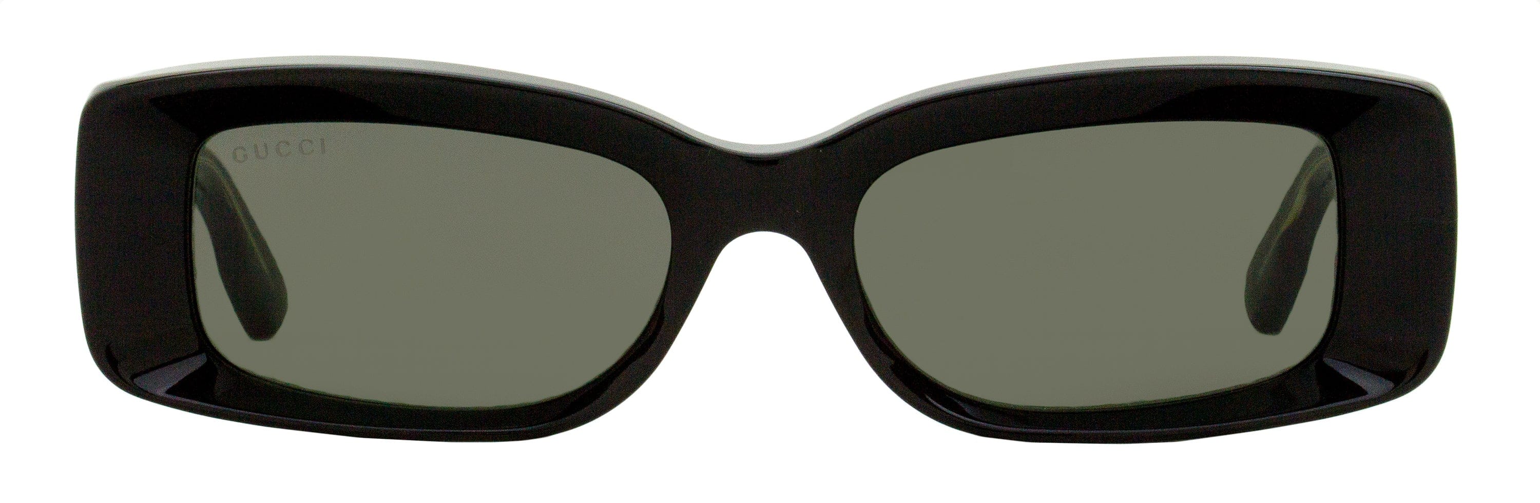 Gucci Faceted Rectangular Sunglasses GG1528S 001 Black 53 mm
