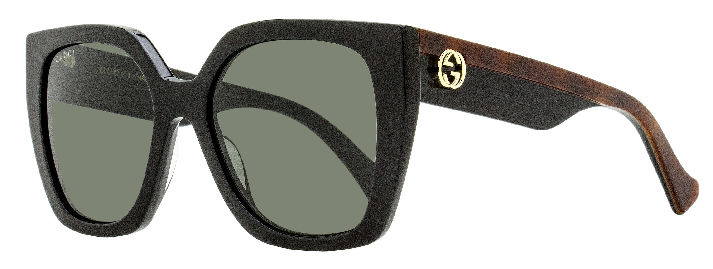 Gucci Square Web Sunglasses GG1300S 001 Black/Havana 55 mm