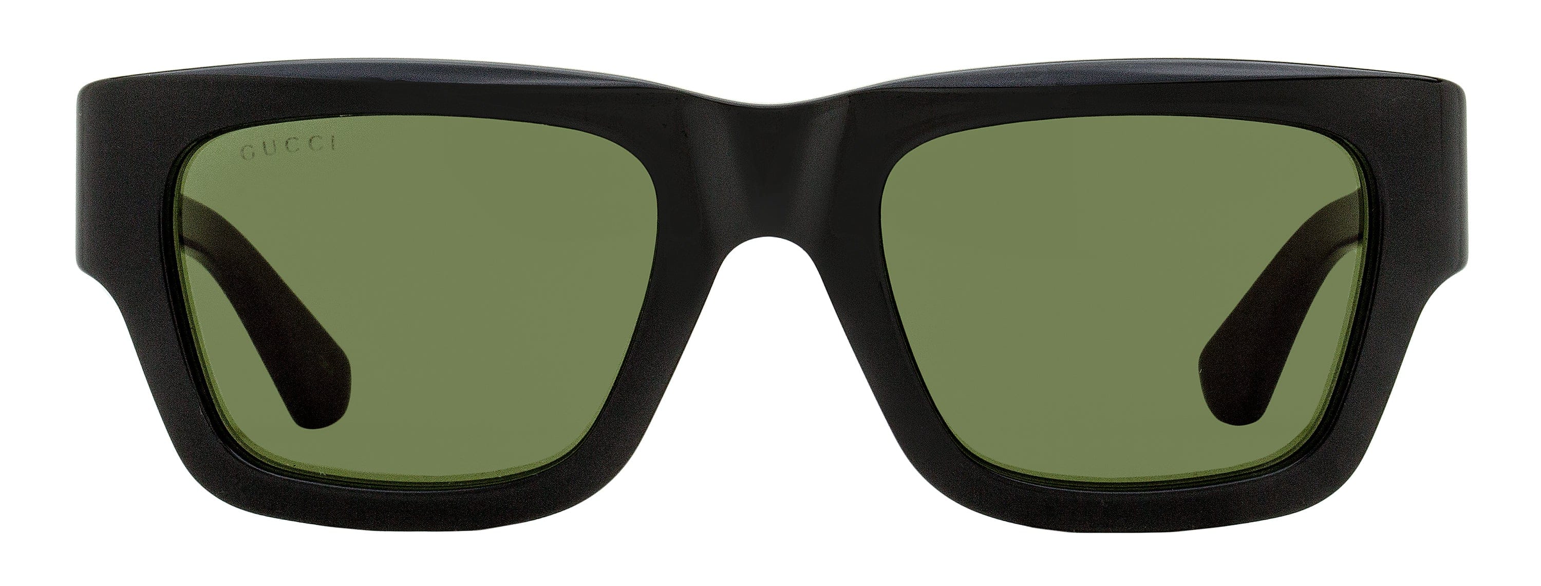 Gucci Bilayer Rectangular Sunglasses GG1668S 003 Black/Green/Red 52 mm