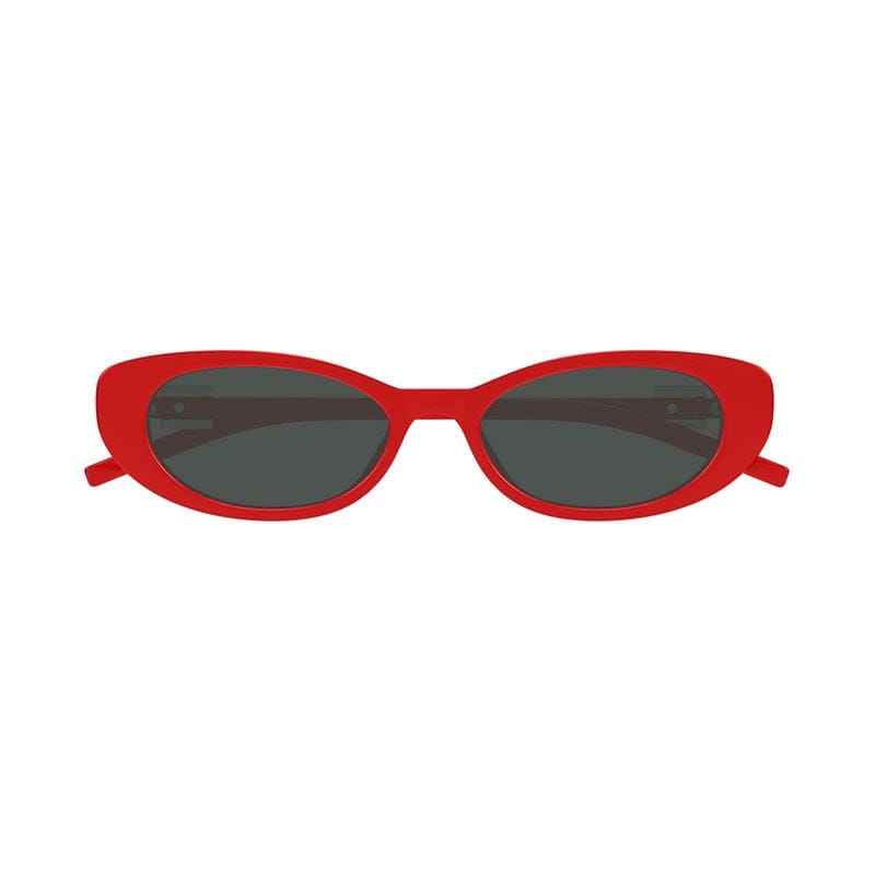 Gucci Sunglasses Oval Full Rim, Shiny Red Frame And Smoke Lens Gg1680S005