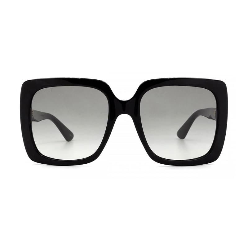 Gucci Sunglasses Square Full Rim, Black Frame And Grey Gradient Lens Gg0418S001