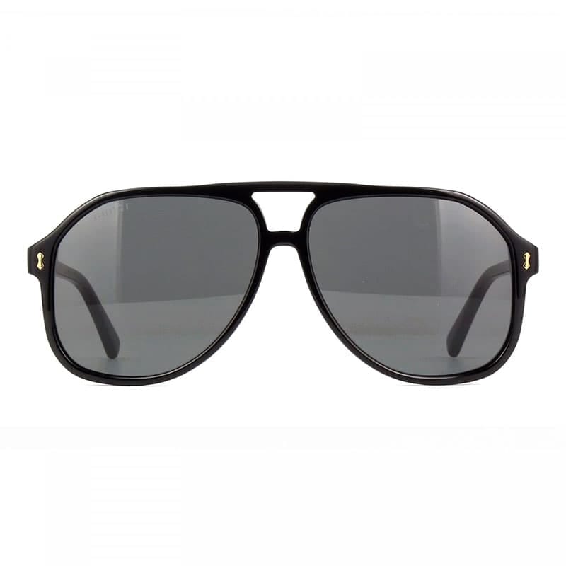 Gucci Sunglasses Aviator Full Rim, Black Frame And Grey Lens Gg1042S001