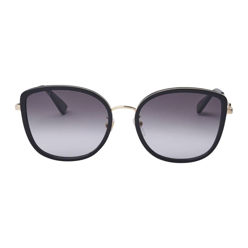 Gucci Sunglasses Square Full Rim, Black Gold Frame And Grey Gradient Lens Gg0606Sk001