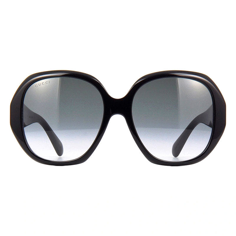 Gucci Sunglasses Butterfly Full Rim, Black Frame and Grey Lens GG0796S001
