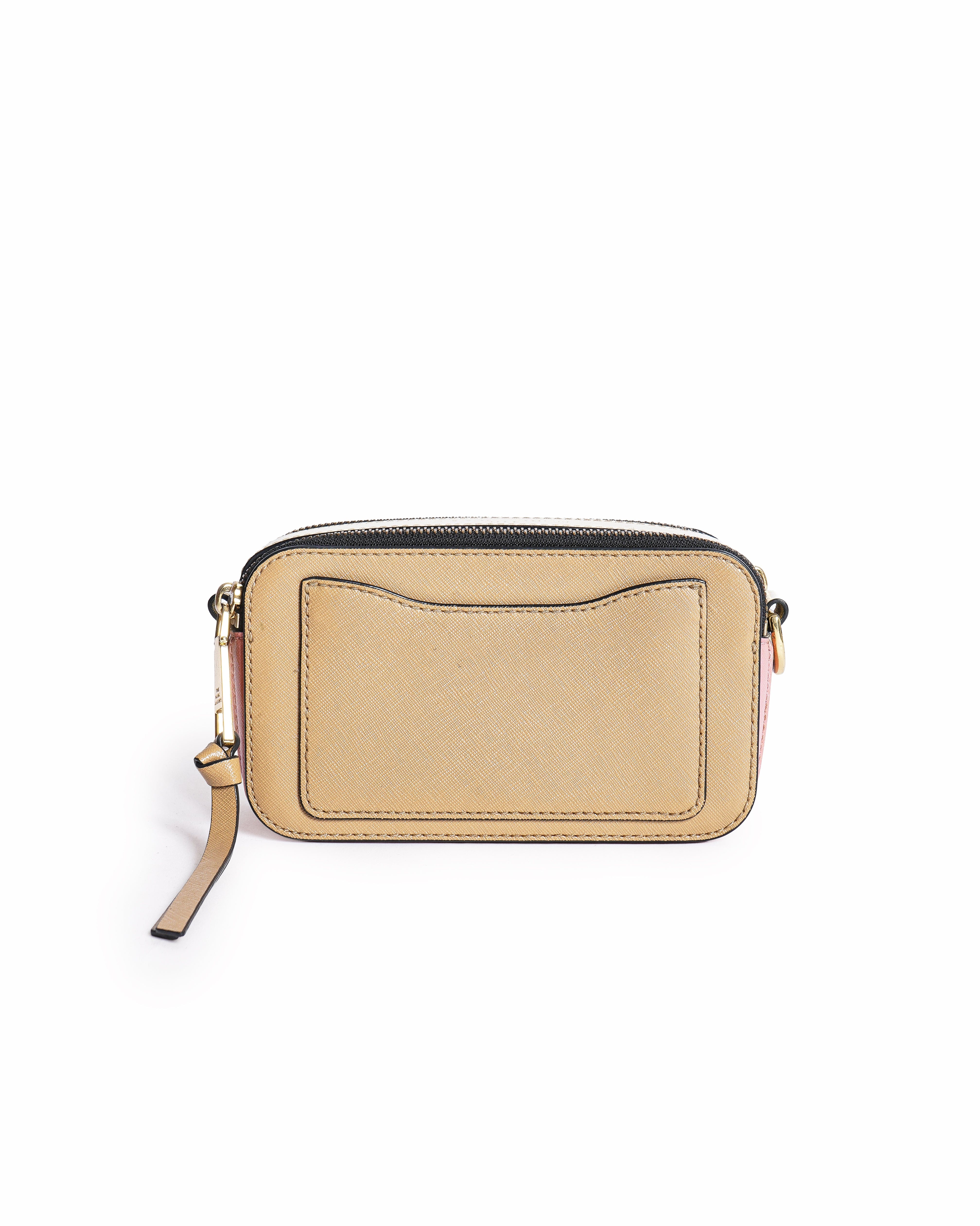 Marc Jacobs Tan & Pink The Snapshot Crossbody Bag