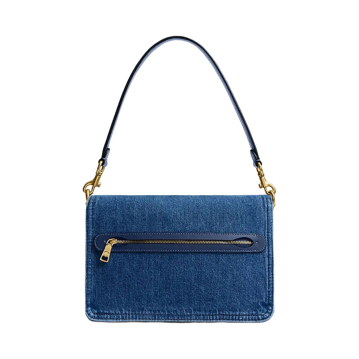 Coach Chain Tabby Shoulder Bag Denim - Brass - Deep Blue