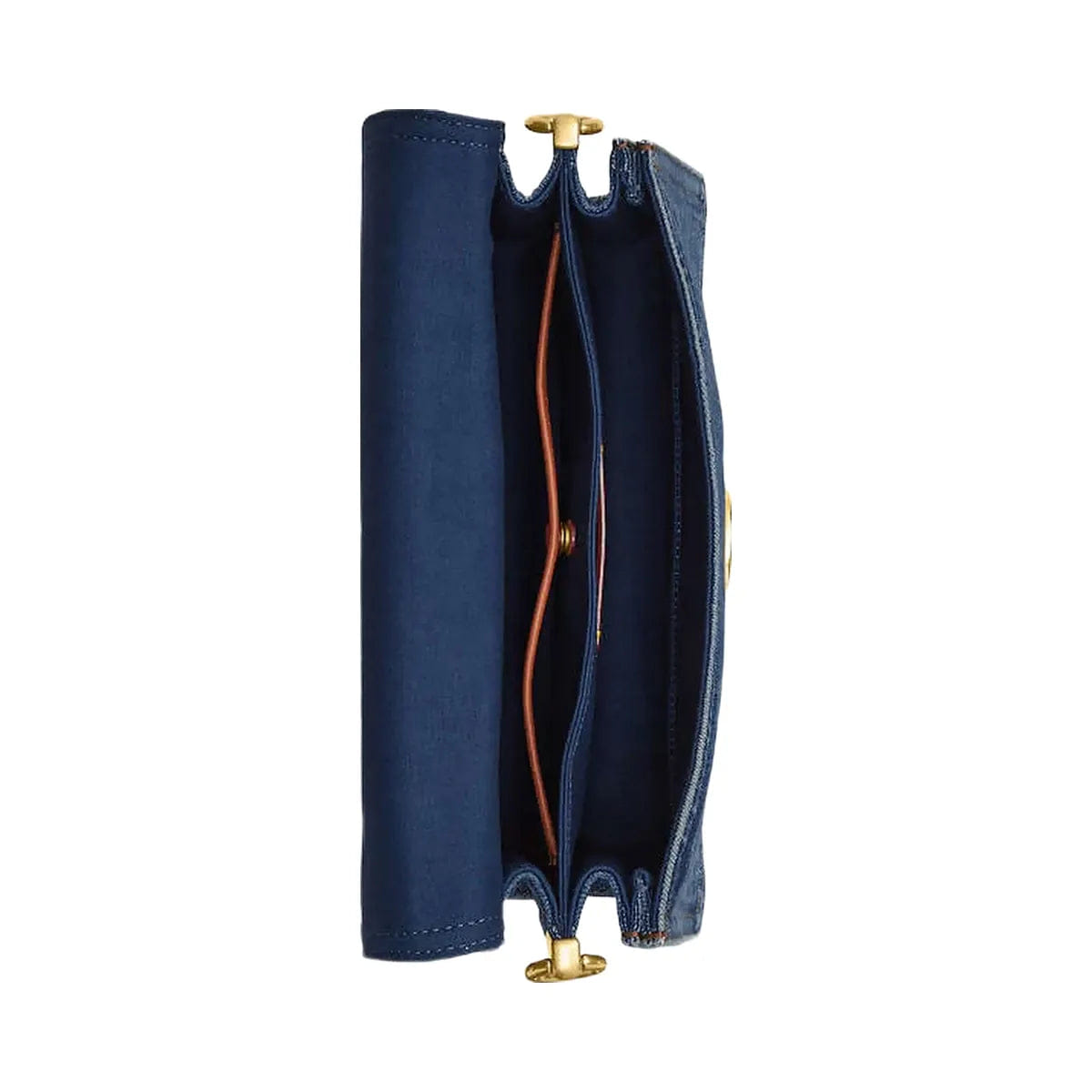 Coach Chain Tabby Shoulder Bag Denim - Brass - Deep Blue