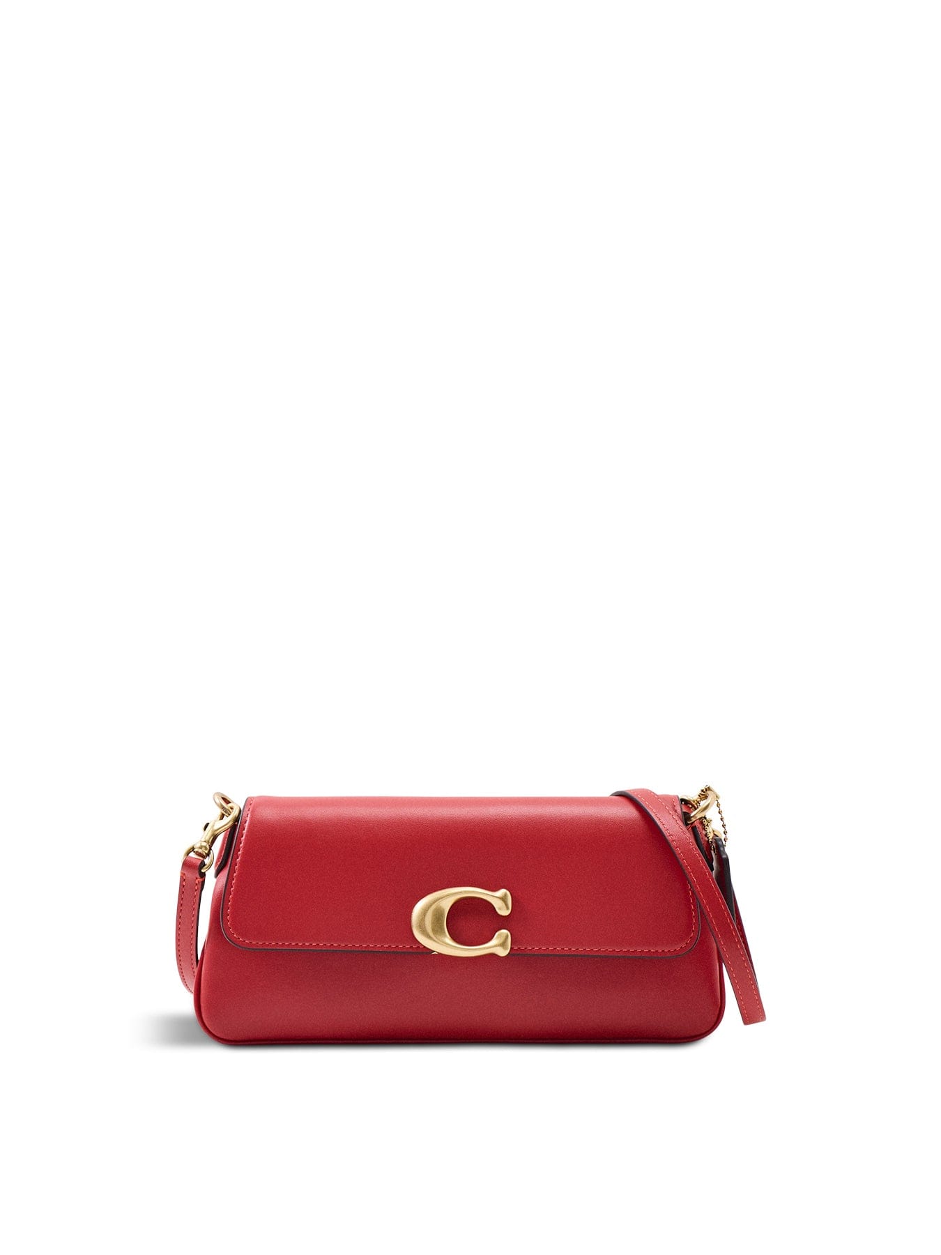 Coach Refined Calf Leather Jet Shoulder Bag Poppy