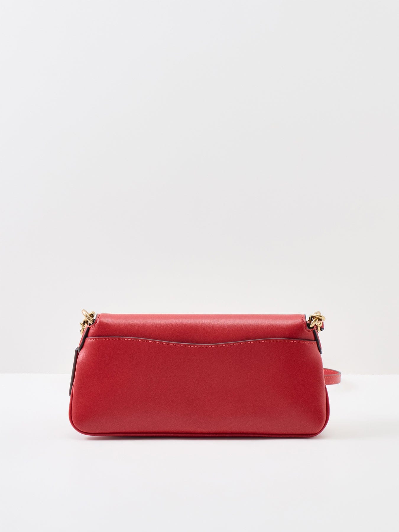 Coach Refined Calf Leather Jet Shoulder Bag Poppy