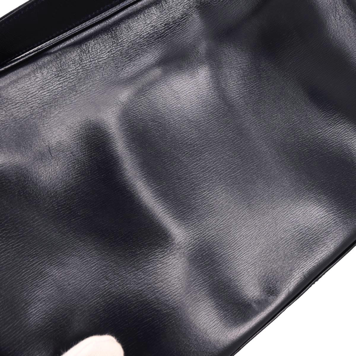 Cartier Navy Leather Sapphire Shoulder Bag