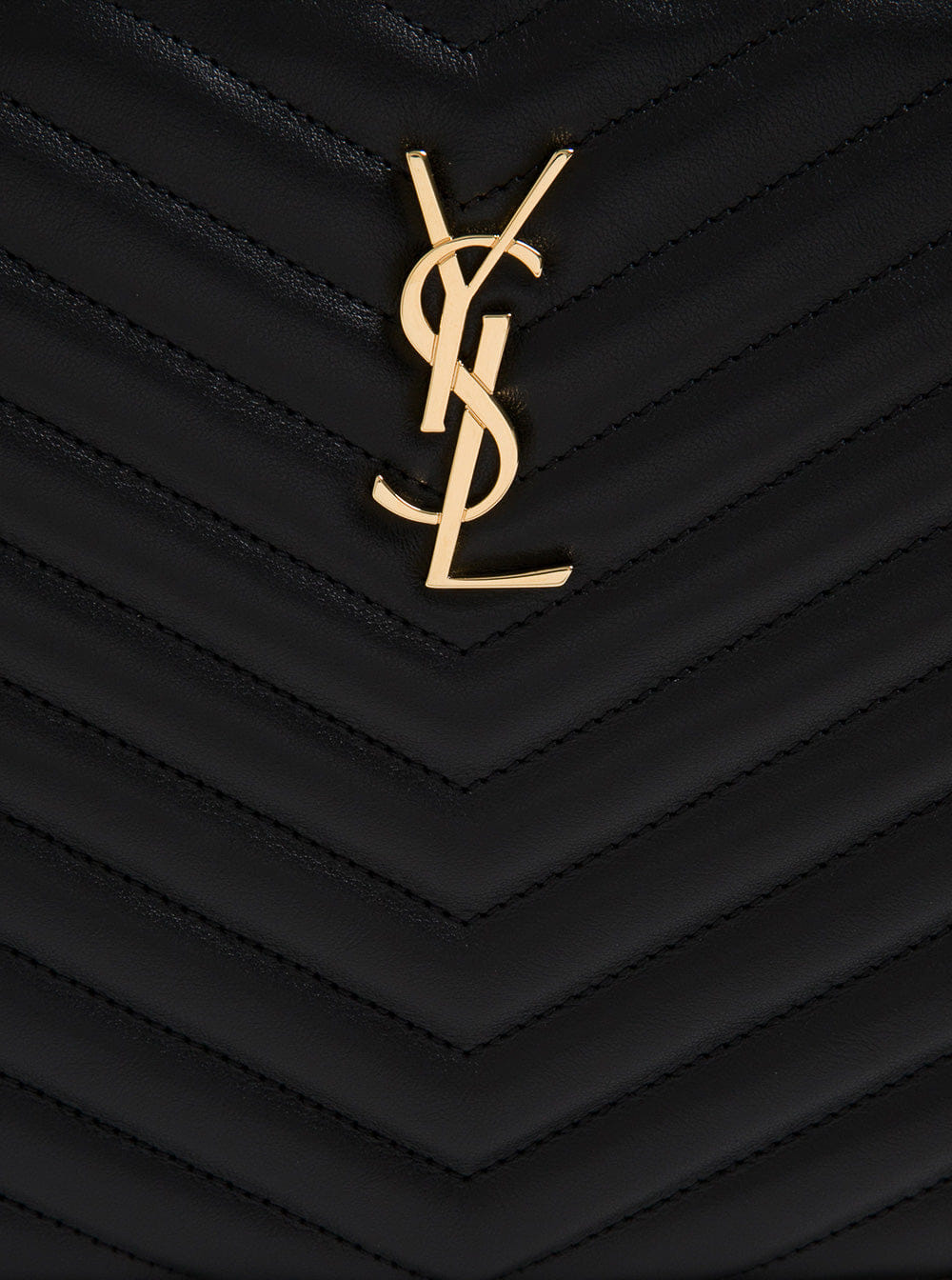 Saint Laurent Women Handbag Monogram In Black Chevron Leather Woman