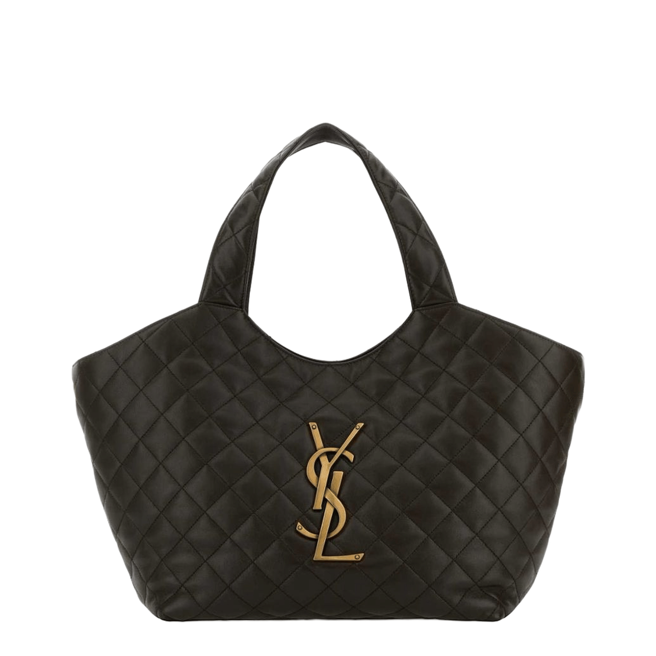 Saint Laurent Icare Medium Quilted Lambskin Tote - Light Musk