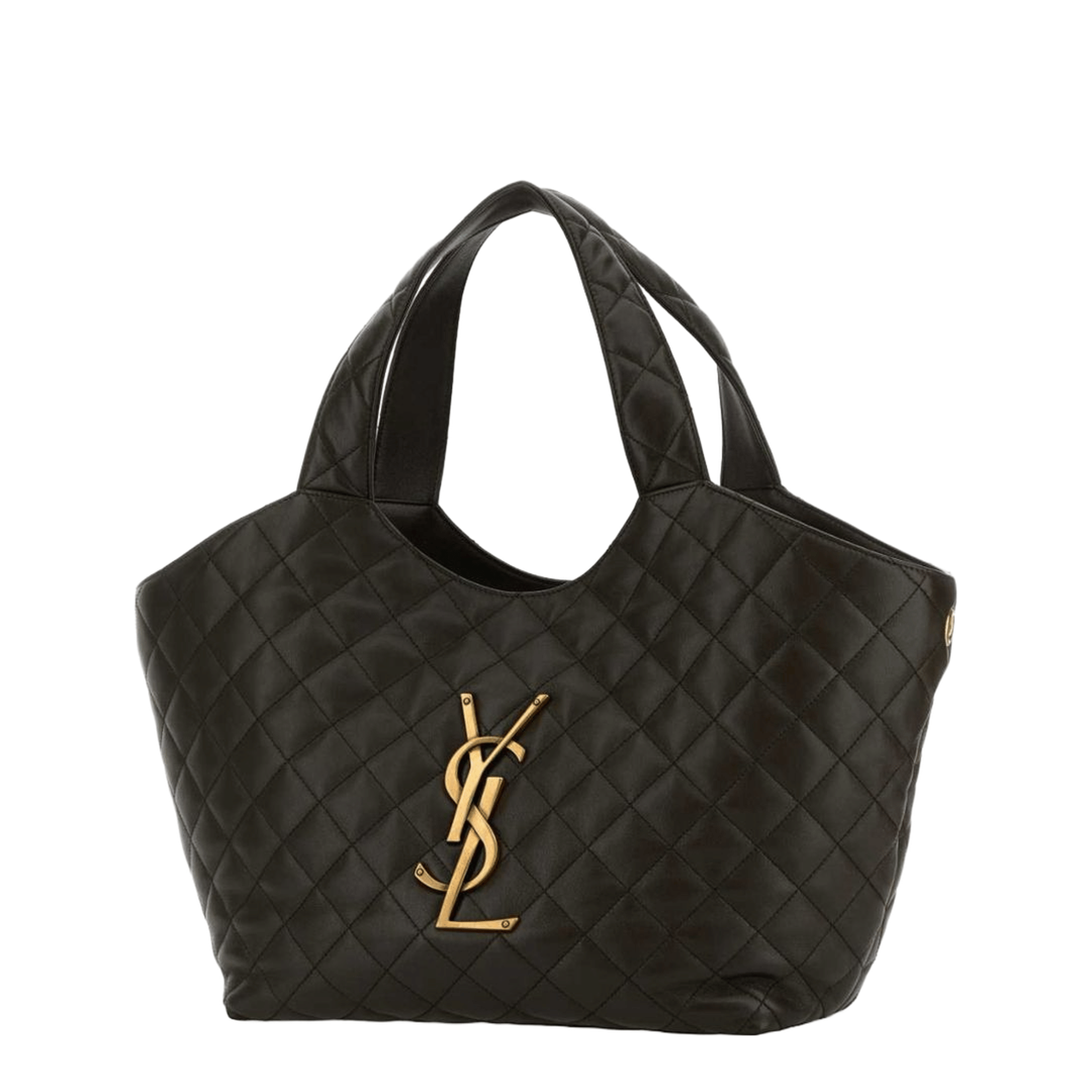 Saint Laurent Icare Medium Quilted Lambskin Tote - Light Musk