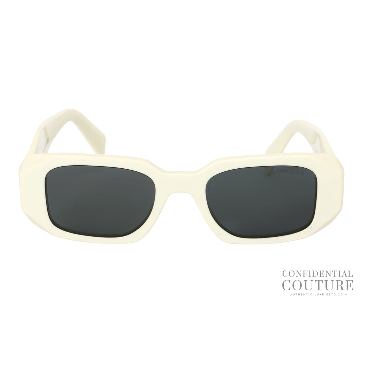Prada White UV - Protected Rectangle Sunglasses - 0PR 17WS
