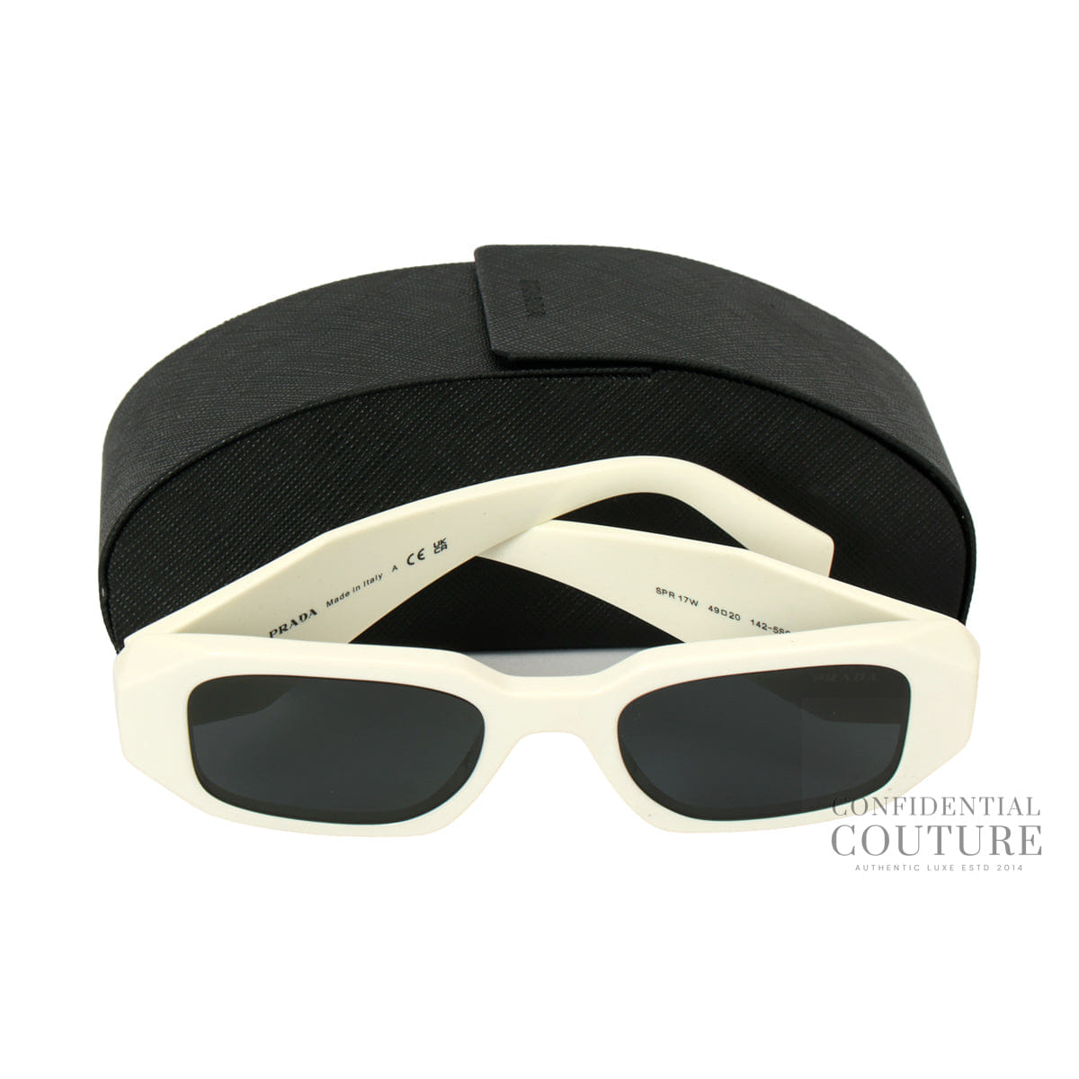 Prada White UV - Protected Rectangle Sunglasses - 0PR 17WS