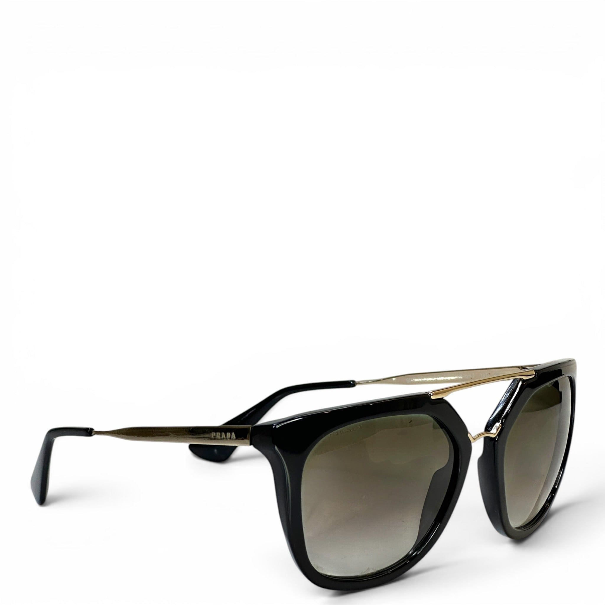 Prada SPR13Q Black Acetate Frames Sunglasses
