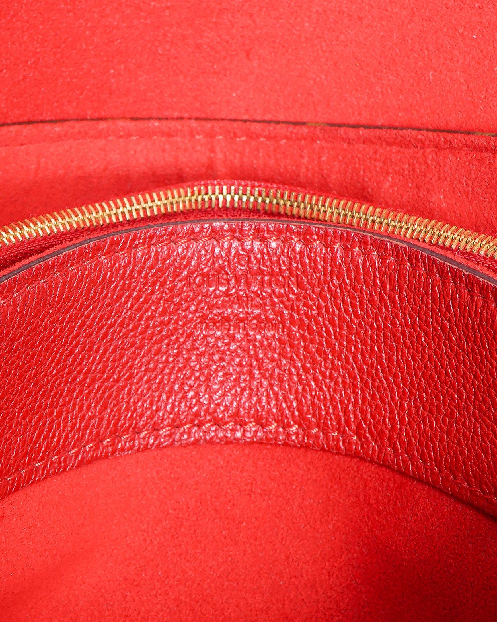 Louis Vuitton Pallas Chain Monogram Canvas and Cherry Leather Shoulder Bag