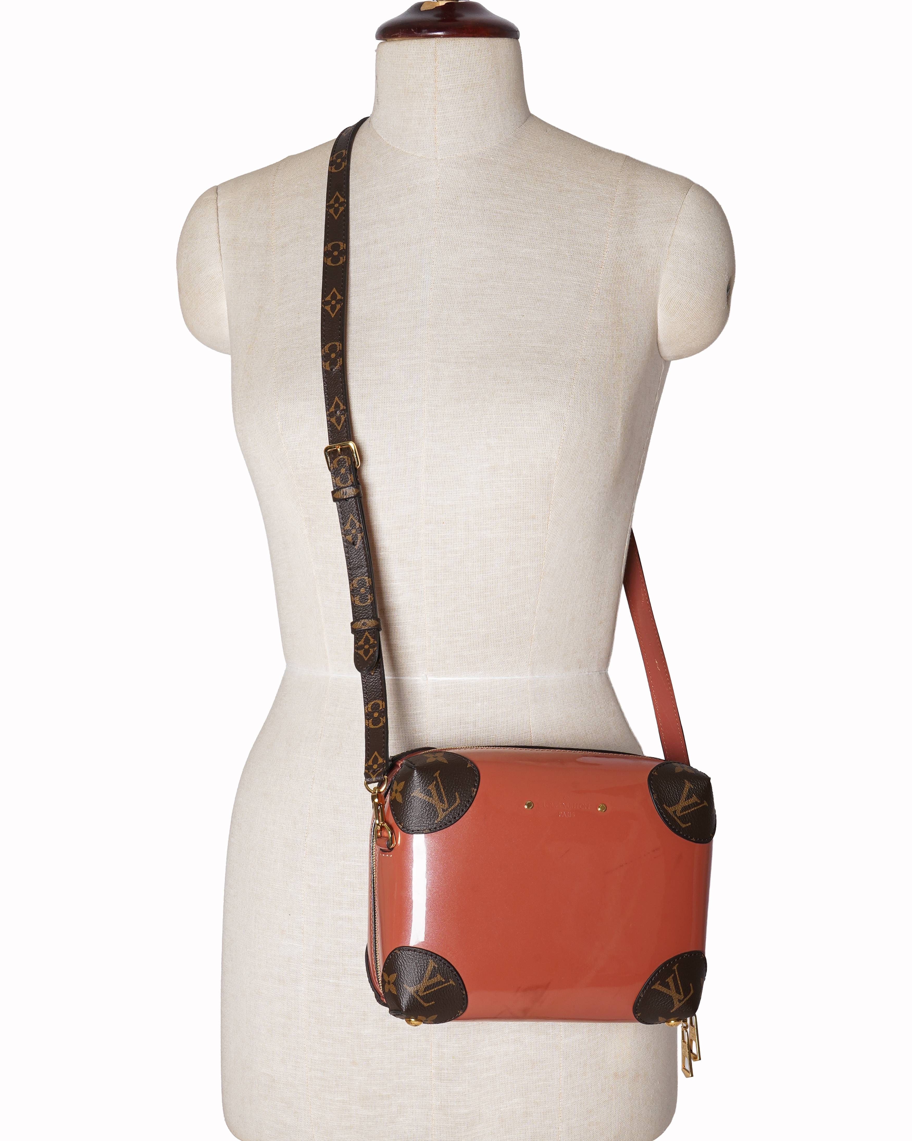 Louis Vuitton Orange Vernis Miroir Venice Brown Shoulder Bag