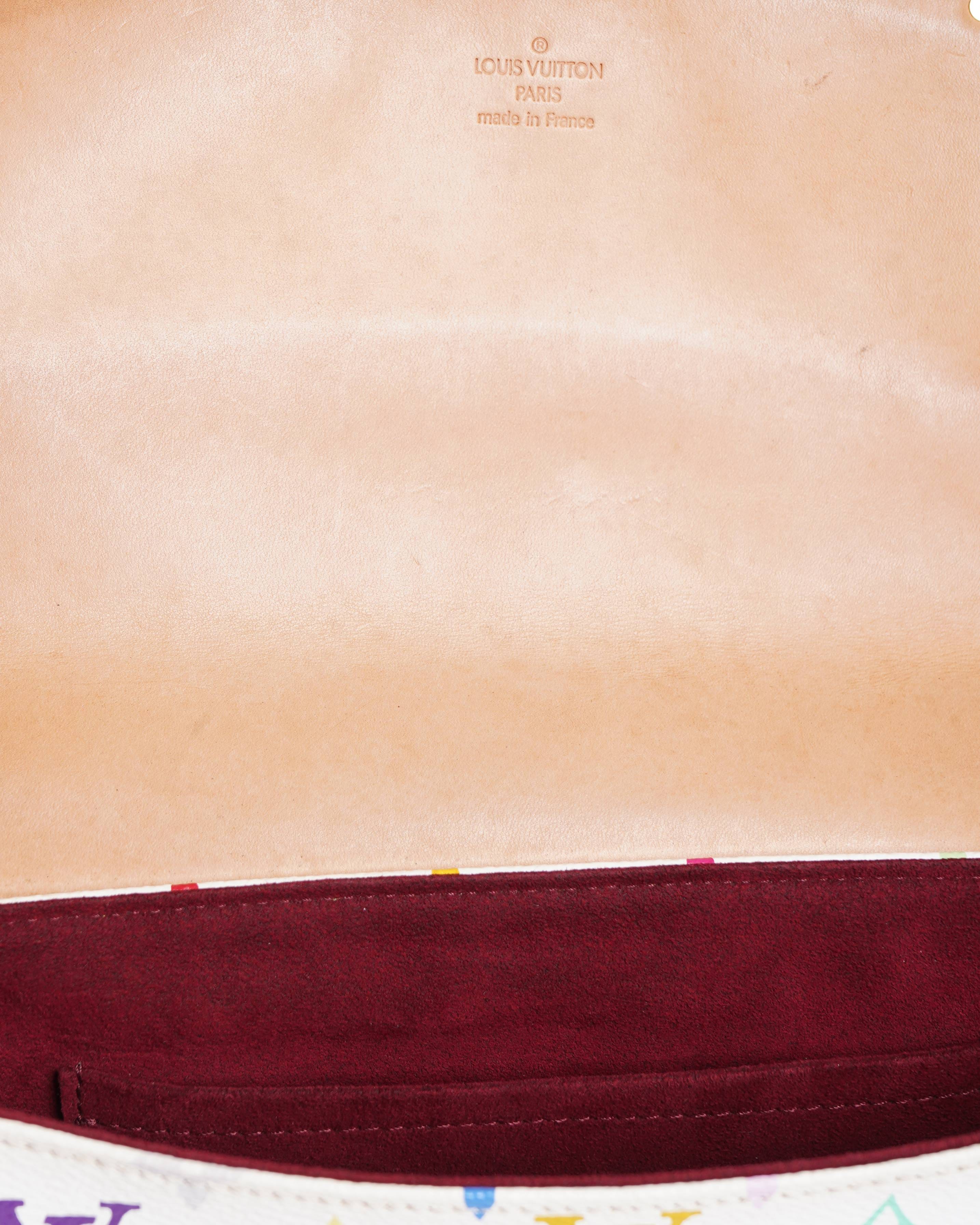 Louis Vuitton Sologne Shoulder Bag In White With Multicolour Monogram