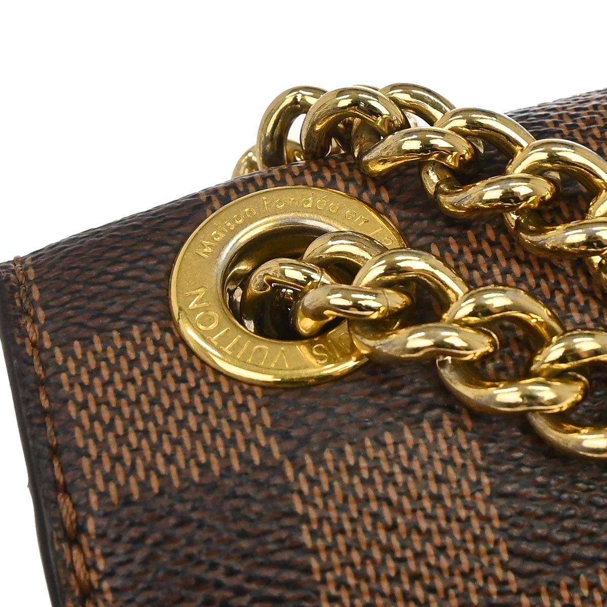 Louis Vuitton 2017 Damier Wight Chain Shoulder Bag N64420