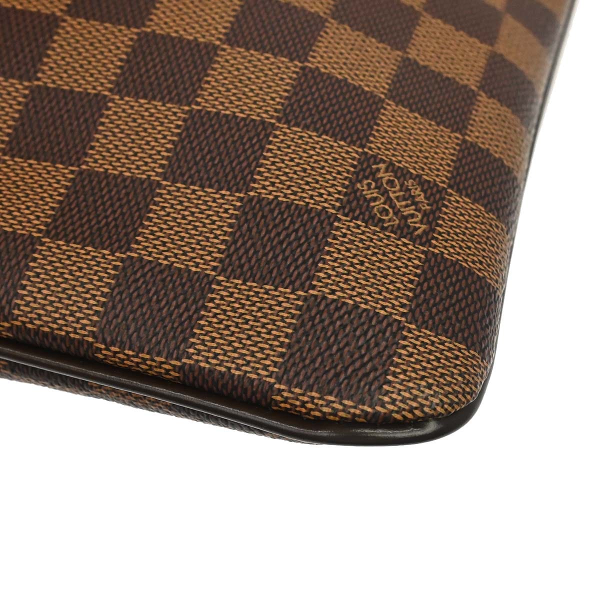 Louis Vuitton 2010 Damier Pochette Plate Brooklyn Shoulder Bag N41100