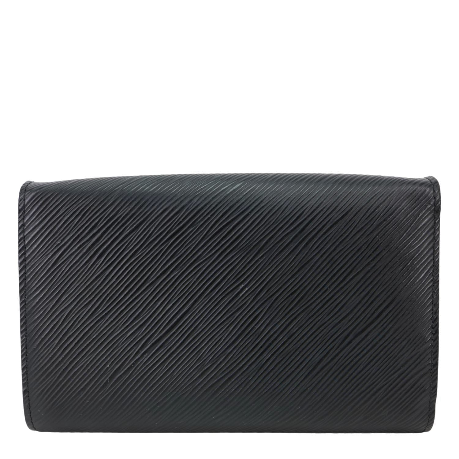 LOUIS VUITTON Twist Epi Leather Chain Wallet Shoulder Bag Black