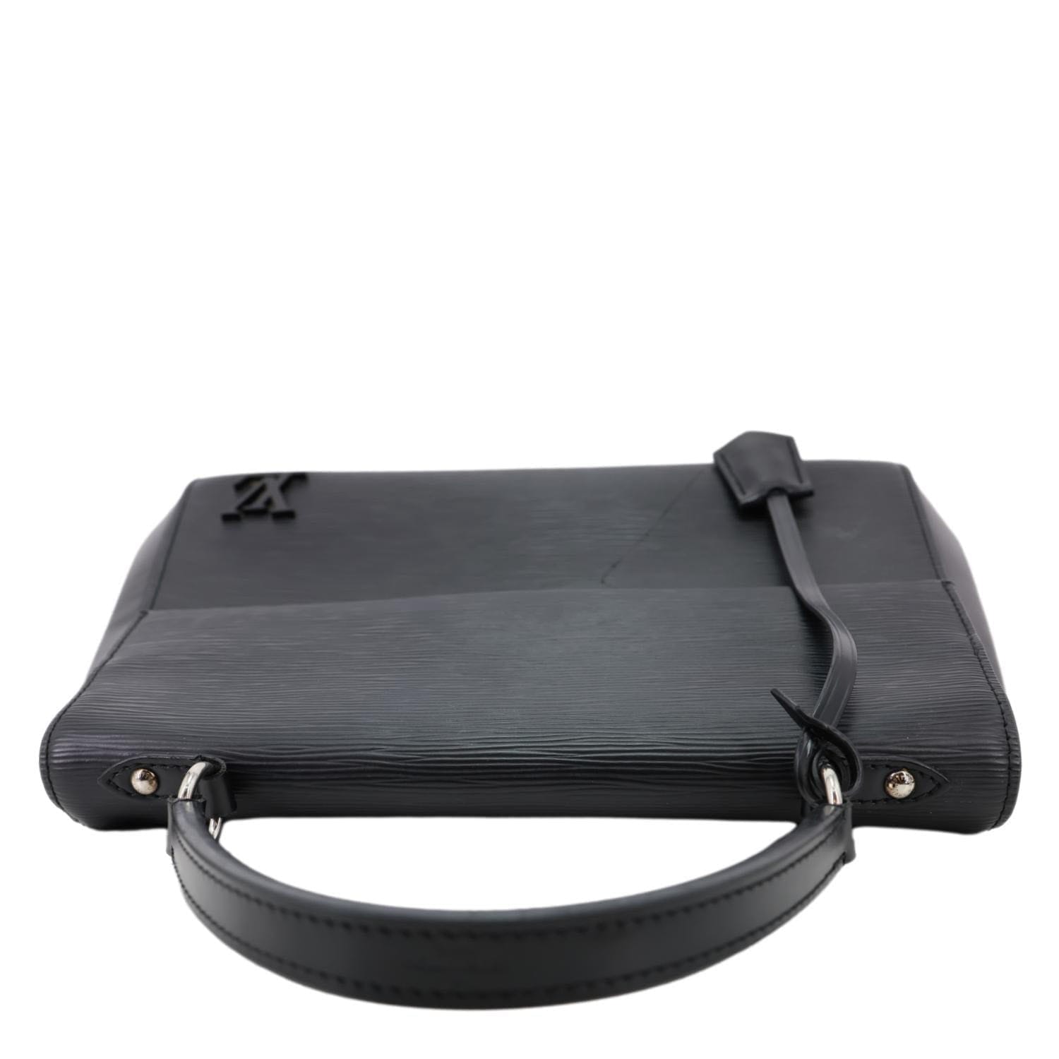LOUIS VUITTON Cluny MM Epi Leather Top Handle Shoulder Bag Black