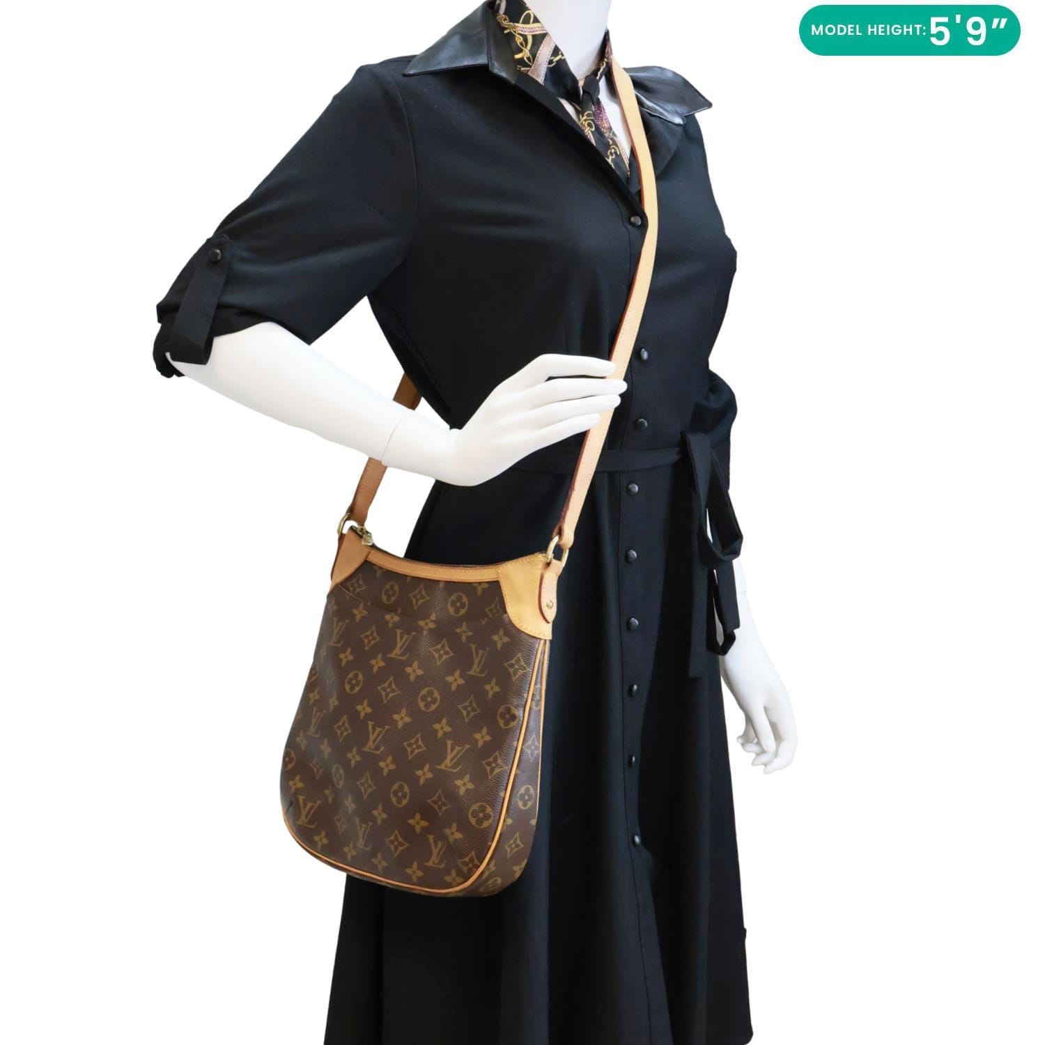 LOUIS VUITTON Odeon PM Monogram Canvas Shoulder Bag Brown