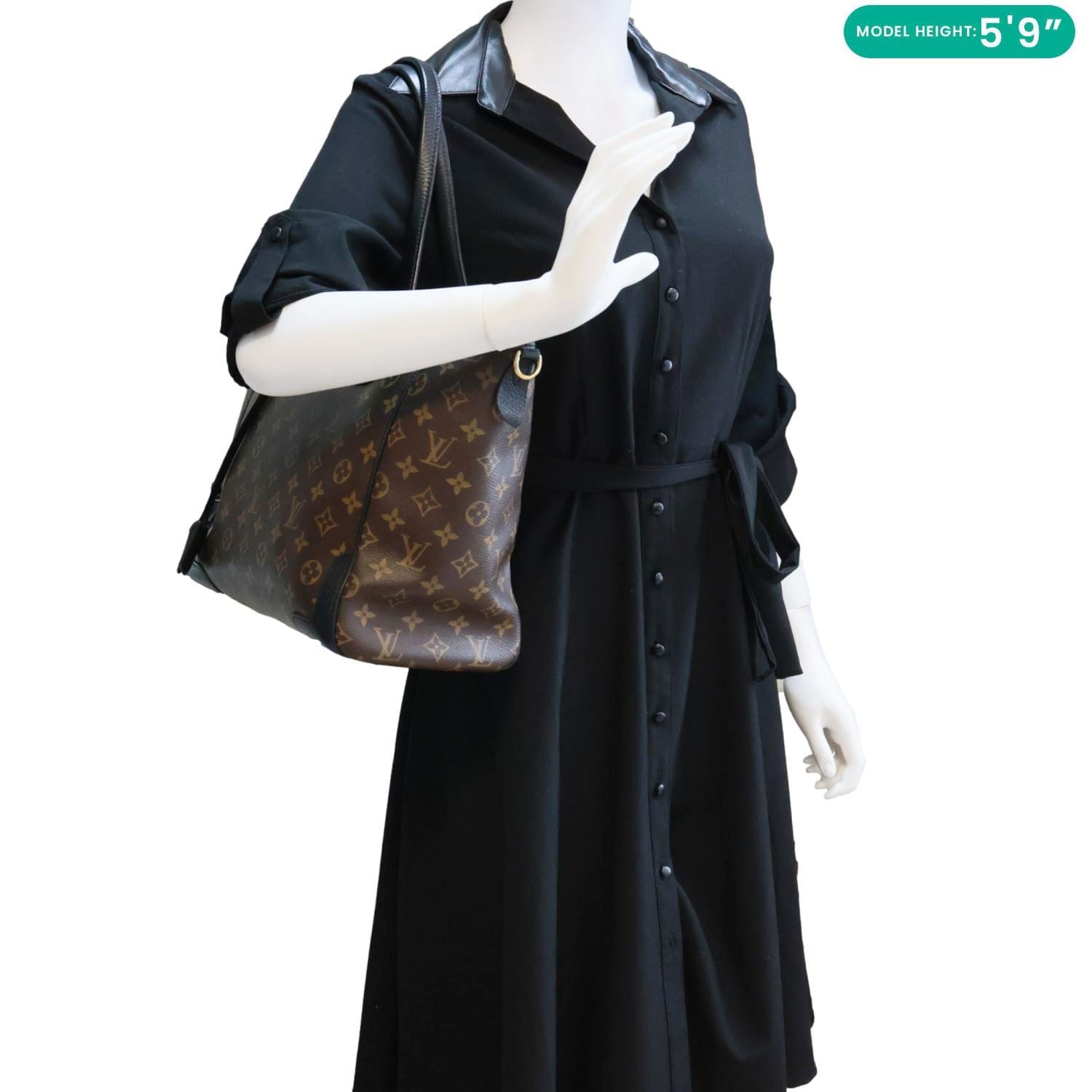 LOUIS VUITTON Estrela MM NM Monogram Canvas Shoulder Bag Black