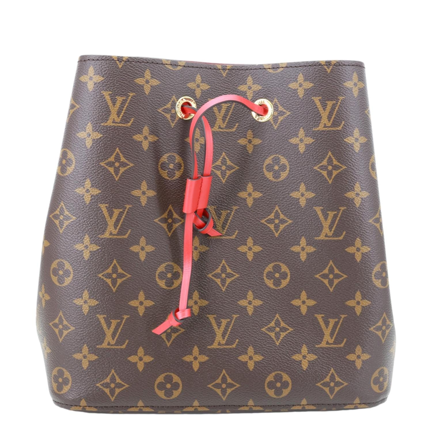 LOUIS VUITTON Neonoe MM Giant Monogram Canvas Bucket Shoulder Bag Brown