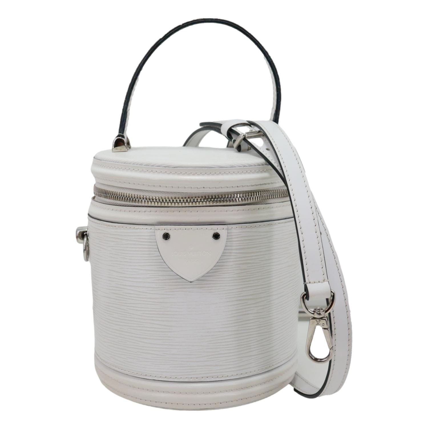LOUIS VUITTON Cannes Epi Leather Vanity Bag White