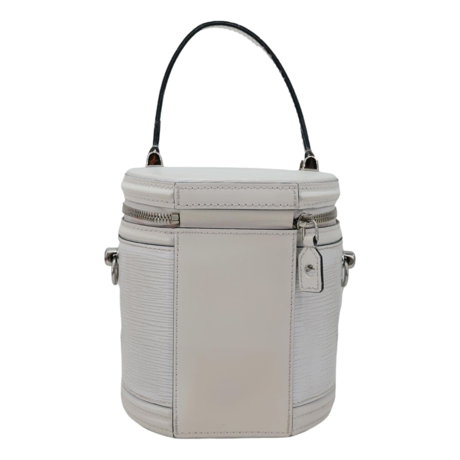 LOUIS VUITTON Cannes Epi Leather Vanity Bag White