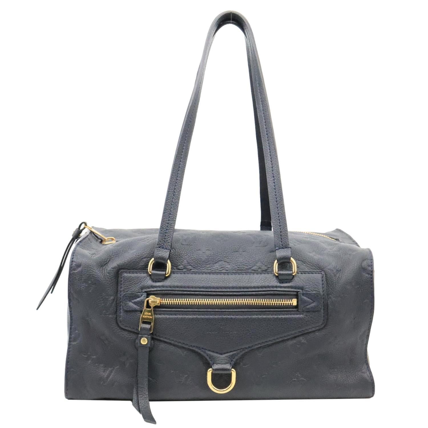 LOUIS VUITTON Inspiree Monogram Empreinte Leather Shoulder Bag Navy Blue