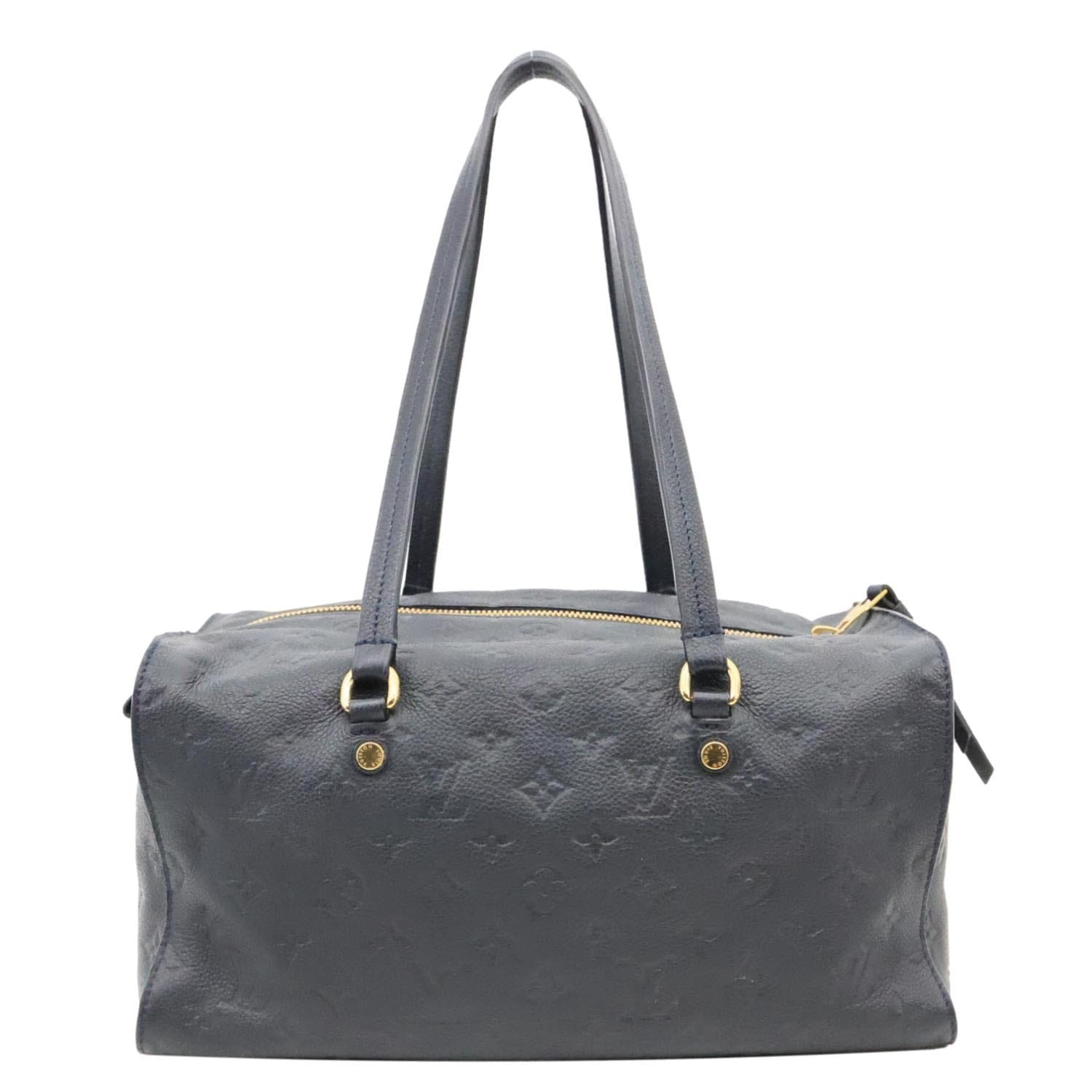 LOUIS VUITTON Inspiree Monogram Empreinte Leather Shoulder Bag Navy Blue