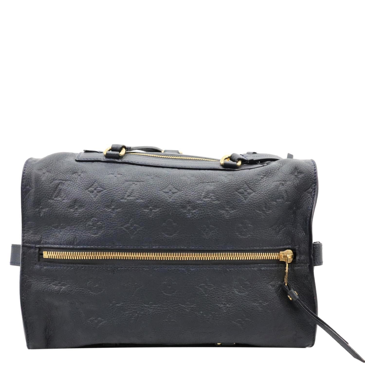 LOUIS VUITTON Inspiree Monogram Empreinte Leather Shoulder Bag Navy Blue